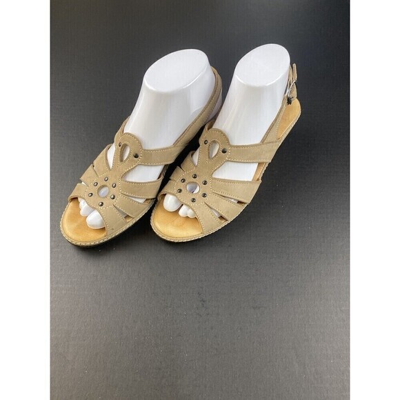 Women's La Plume Beige Leather Sandals - Size EU 39 / US 8.5 Pre Owned - Picture 1 of 16